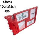 Ver imagem 6 de Porta Retrato para Fotos com Apoio 10x15cm 4 Fotos Decoração Família