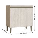 Ver imagem 3 de Balcão de Cozinha Greta 2 Portas 1 Prateleira Crema - Irm Móveis