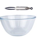 Ver imagem 1 de Saladeira em Vidro Borosilicato 2.5 L 23x10,5 com Pegador Utensilios do Chef