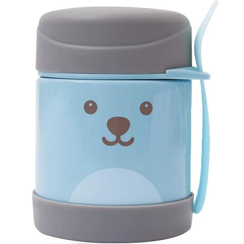 Pote Termico Infantil com Colher Gumy Azul Buba 12471