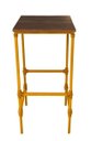 Ver imagem 1 de Banqueta Artesanal em Metal Simples para Decoração de Área Gourmet - Amarelo