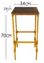 Ver imagem 2 de Banqueta Artesanal em Metal Simples para Decoração de Área Gourmet - Amarelo