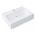 Ver imagem 1 de Cuba Pia de Apoio Branca Retangular para Banheiro Lavabo 39X53cm com Furos