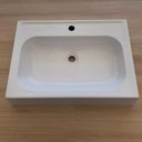 Ver imagem 2 de Cuba Pia de Apoio Branca Retangular para Banheiro Lavabo 39X53cm com Furos