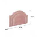 Ver imagem 4 de Cabeceira Solteiro Luxo 90x60 Veludo Rosê Tachas Prata