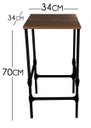 Ver imagem 2 de Banqueta Artesanal em Metal Simples para Decoração de Área Gourmet - Preto