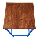 Ver imagem 4 de Banqueta Artesanal em Metal Simples para Decoração de Área Gourmet - Azul Turquesa
