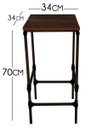 Ver imagem 2 de Banqueta Artesanal em Metal Simples para Decoração de Área Gourmet - Verniz