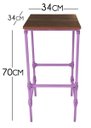 Ver imagem 2 de Banqueta Artesanal em Metal Simples para Decoração de Área Gourmet - Rosa