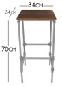 Ver imagem 2 de Banqueta Artesanal em Metal Simples para Decoração de Área Gourmet - Branco
