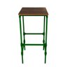 Banqueta Artesanal em Metal Simples para Decoração de Área Gourmet - Verde - 1