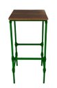 Ver imagem 1 de Banqueta Artesanal em Metal Simples para Decoração de Área Gourmet - Verde
