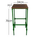 Ver imagem 2 de Banqueta Artesanal em Metal Simples para Decoração de Área Gourmet - Verde