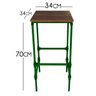 Banqueta Artesanal em Metal Simples para Decoração de Área Gourmet - Verde - 2