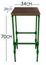 Ver imagem 2 de Banqueta Artesanal em Metal Simples para Decoração de Área Gourmet - Verde
