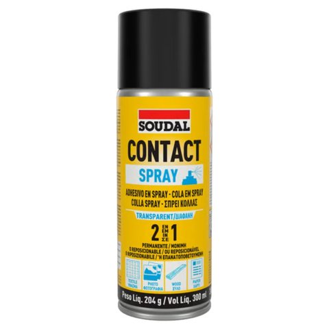 Cola de Contato Spray 2 em 1 300ml - 136979 - SOUDAL BRASIL