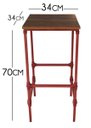 Ver imagem 2 de Banqueta Artesanal em Metal Simples para Decoração de Área Gourmet - Vermelho