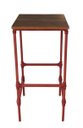 Ver imagem 1 de Banqueta Artesanal em Metal Simples para Decoração de Área Gourmet - Vermelho