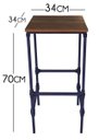 Ver imagem 2 de Banqueta Artesanal em Metal Simples para Decoração de Área Gourmet - Azul Del-Rey