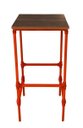Ver imagem 1 de Banqueta Artesanal em Metal Simples para Decoração de Área Gourmet - Laranja
