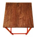 Ver imagem 4 de Banqueta Artesanal em Metal Simples para Decoração de Área Gourmet - Laranja