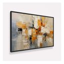 Ver imagem 3 de Quadro Abstrato Arte Moderna Tons Neutros e Quente 153x103