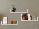 Ver imagem 1 de Prateleiras U MDF 70x20 Nicho Livros Vasos Fotos Jogos 3Un