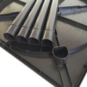 Ver imagem 2 de Mesa Quadrada Plástico Desmontável 90cm Preta + 4 Cadeiras Vime