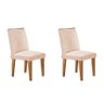 Kit 2 Cadeiras Sala Jantar Jade 2 Un Madeira Capuccino/suede Creme - Rufato - 6