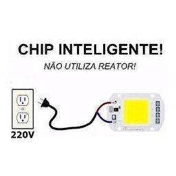Kit 100 Chip Led 50w 6000k Inteligente Funciona Sem Reator 220v - 4