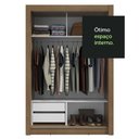 Ver mais imagens de Guarda-roupa Solteiro 2 Portas de Correr com Espelho 2 Gavetas Rustic/preto Vivare Madesa