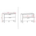 Ver imagem 3 de Balcão de Pia Ametista 1 Porta Basculante 1 Gaveta 120 Cm Nogueira Off White Ripado - Kits Paraná