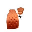 Ver imagem 1 de Maca Estética Joe 60X180 cm + Cadeira Mocho Veludo Terracota Facial Cílios E Sobrancelhas Ms Decor