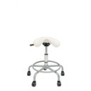 Ver imagem 1 de Cadeira Mocho Sela Branca Cinza Cromada Dentista Tatuador Estetica Manicure Odontologia Consultorio