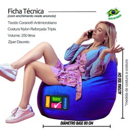 Puff Gota Mariju - Cinza - Já com Enchimento - Conforto e Estilo para Sala, Quarto, Escritório, Gami - 2