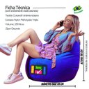 Ver imagem 2 de Puff Gota Mariju - Cinza - Já com Enchimento - Conforto e Estilo para Sala, Quarto, Escritório, Gami