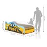 Cama Solteiro Carro Infantil para Menino Menina Quarto - Trator Amarelo - 3