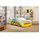 Ver imagem 4 de Cama Solteiro Carro Infantil para Menino Menina Quarto - Trator Amarelo