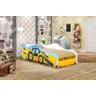 Cama Solteiro Carro Infantil para Menino Menina Quarto - Trator Amarelo - 4