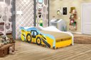 Ver imagem 4 de Cama Solteiro Carro Infantil para Menino Menina Quarto - Trator Amarelo