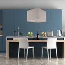 Ver imagem 6 de Lustre Pendente Quadrado Md-4058 Cúpula em Tecido 21/25x25cm Rustico Cinza - Bivolt