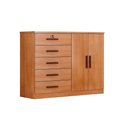 Ver imagem 1 de Cômoda Casal Space C/ 2 Portas e 5 Gavetas Cumaru - Novo Horizonte