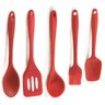 Jogo De Utensílios Silicone Vermelho Premium 5 Peças - Mimo Style - 1