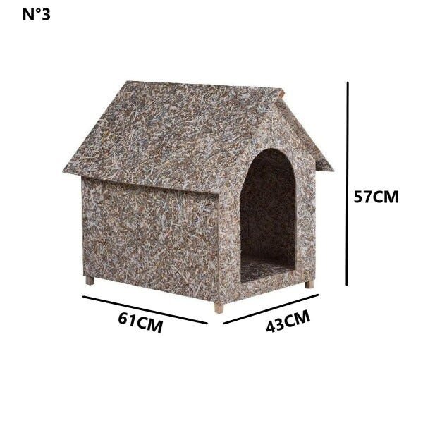 Casinha Para Cachorro Impermeável Ecológica N°3 - 2