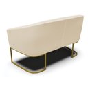 Ver imagem 4 de Sofá Namoradeira 2 Lugares Base Industrial Dourado Stella Corino D03 - D'Rossi Cor Bege