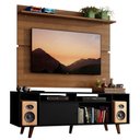 Ver imagem 2 de Rack Madesa Cancun com Pés e Painel para Tv até 65 Polegadas Preto/rustic 8n5z Cor:preto/rustic