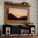 Ver imagem 1 de Rack Madesa Cancun com Pés e Painel para Tv até 65 Polegadas Preto/rustic 8n5z Cor:preto/rustic