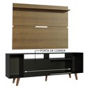 Ver imagem 5 de Rack Madesa Cancun com Pés e Painel para Tv até 65 Polegadas Preto/rustic 8n5z Cor:preto/rustic
