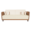 Ver imagem 2 de Sofá 3 Lugares Modular Filipi 2,12m Sala Recepção Clínica:corino Bege/corino Terracota