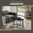 Ver imagem 2 de Kit Mesas Centro Tóquio Versátil Salas Escritório Aço Forte:preto